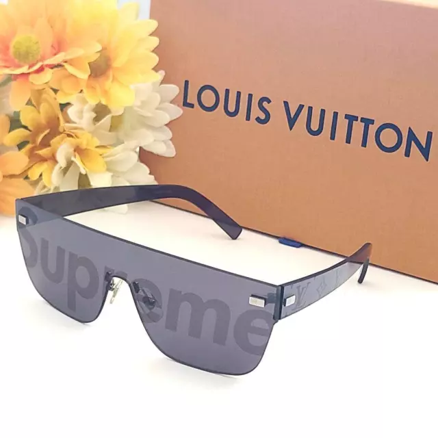 Louis Vuitton Supreme Collaboration Silver Logo Sunglasses Very Rare Sold  Out