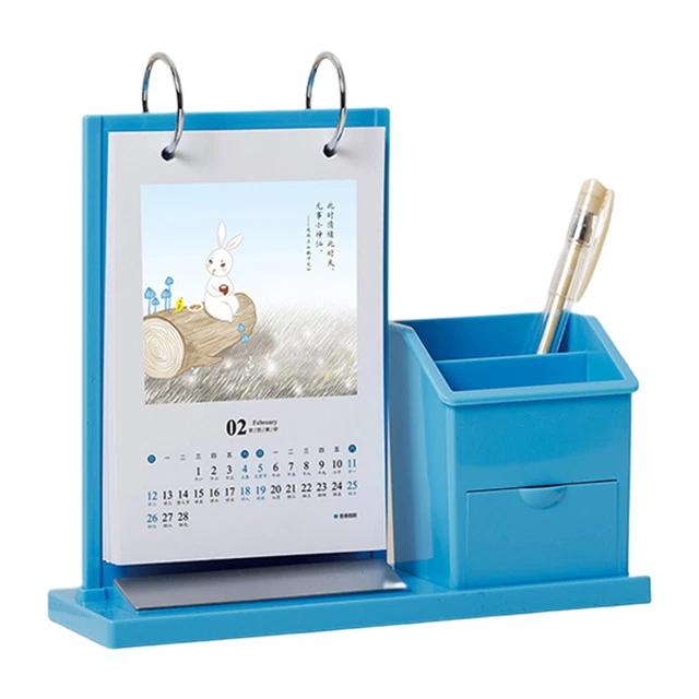 TABLE CALENDAR COIL Binding Memo Storage 2023 Calendar Table Planner ...