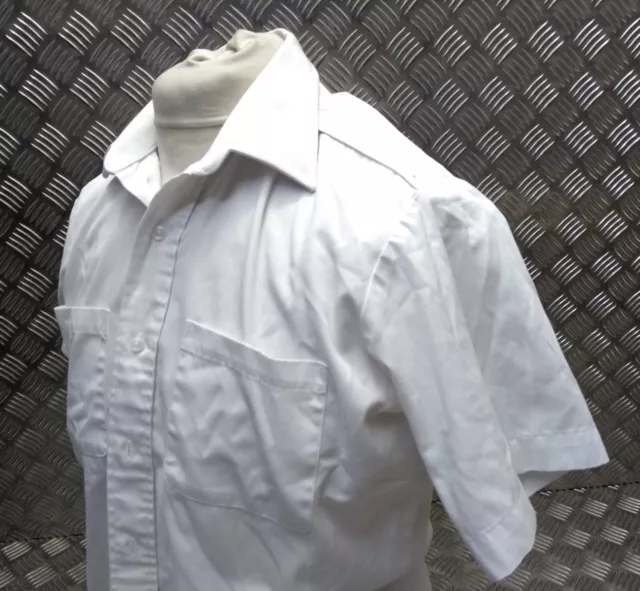 RN Camiseta Blanca Servicio Vestido Manga Corta Naval Patrón Varias Tallas Grado