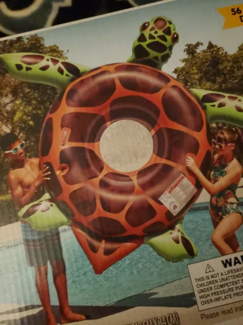 Brand new Member's Mark Oversized Inflatable Sea Turtle Pool Float 56"