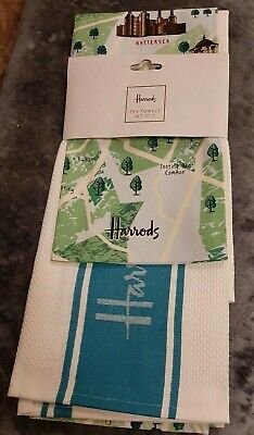 Harrods 100% Genuine HARRODS Winter Fruit Tea Towels Set of 3 