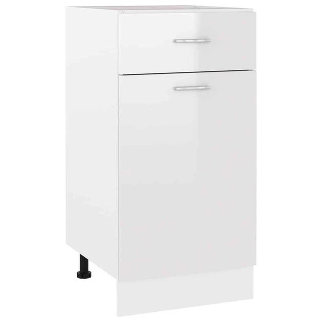 Armoire de plancher Blanc brillant 40x46x81,5 cm Aggloméré
