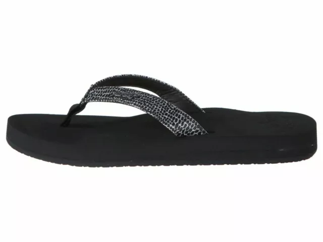 Reef Star Cushion Sassy Black / Silver Women's Flip Flop Sandals RF001384
