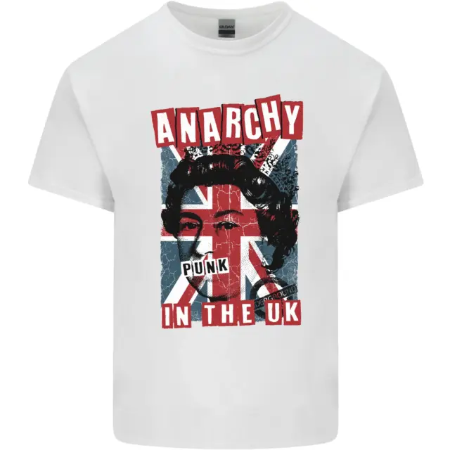 T-shirt top Anarchy in the UK Punk Music Rock da uomo cotone