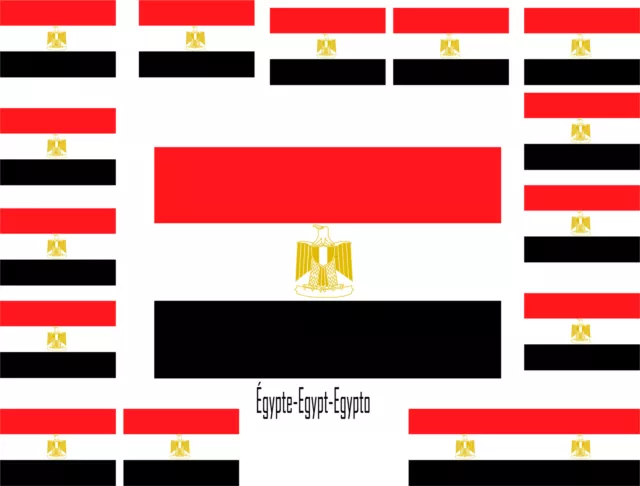 Assortiment lot de 25 autocollants Vinyle stickers drapeau Égypte-Egypt-Egypto