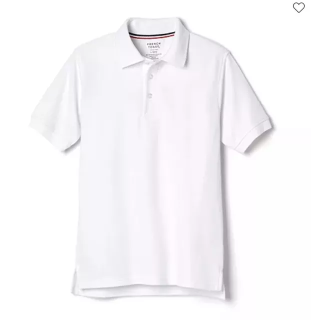 French Toast Little & Big Boys Short Sleeve Polo Shirt White