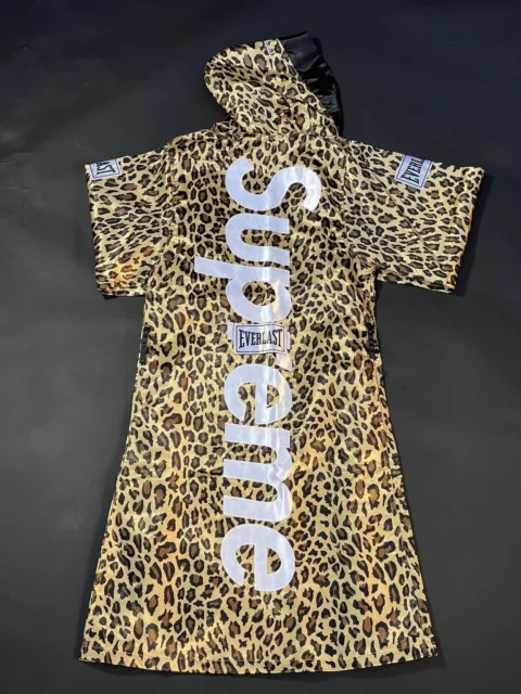 SUPREME X EVERLAST-2017 Satin Boxer Robe, Size-small Leopard