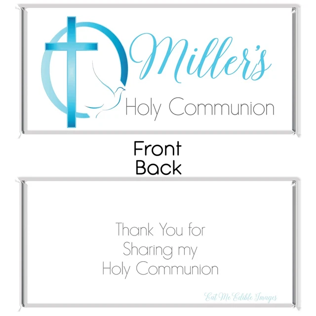 HOLY COMMUNION CONFIRMATION Chocolate Wrappers Printable Digital ...