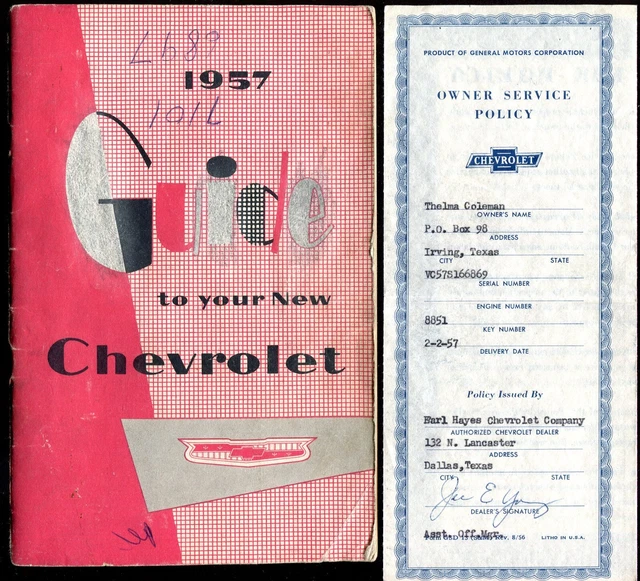 1957 Chevrolet Guide & Owner Service Policy