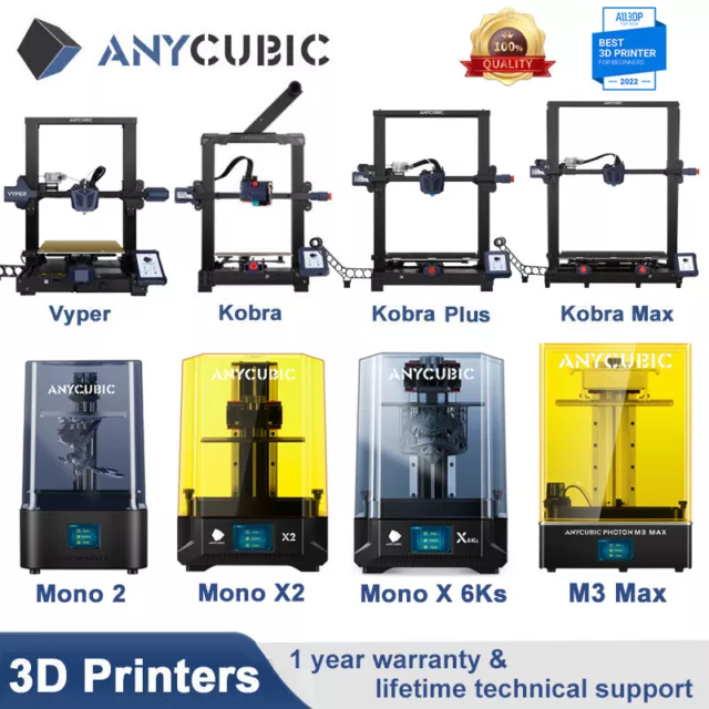 ANYCUBIC 3D Printer Photon Mono M5s/ X 6Ks/ M3 Max/ Kobra 2 Neo/ Kobra 2 Pro Lot