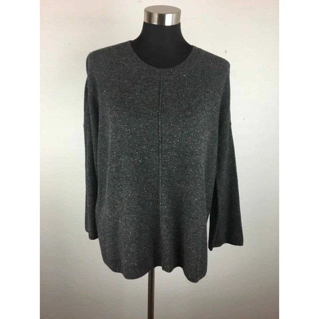 Madewell Womens Donegal Northroad Pullover Sweater S Small Gray Merino Alpaca
