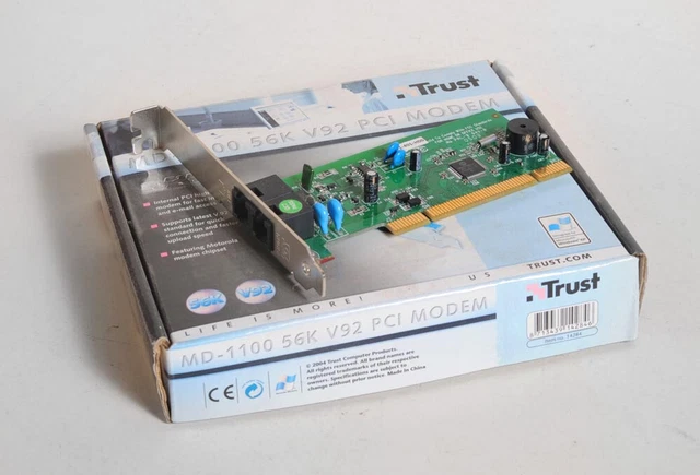 Modem Trust 56K V92 USB - Nuovo, Per Connessioni Dial-up