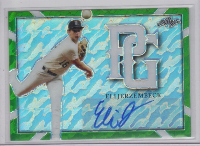 2021 Leaf Perfect Game Green Marble Eli Jerzembeck Auto 1/1 Pre-production Proof 2021 Leaf Perfect Game Green Marble Eli Jerzembeck Auto 1/1 Pre-production Proof