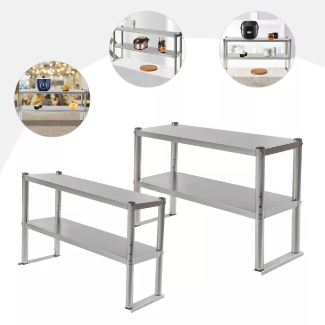 Stainless Steel Work Table Food Prep Shelf Station Commercial Kitchen Restaurant