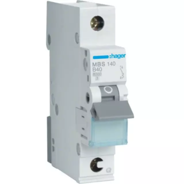 Hager MBS140 Leitungsschutzschalter 1 polig 6kA B-Charakteristik 40A QuickConnec