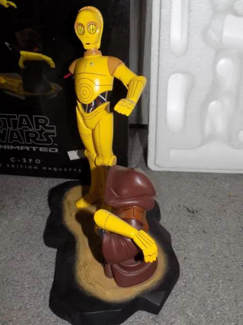 Gentle Giant Star Wars Animated Limited Edition C-3PO And Jawa Statue Figurine 2