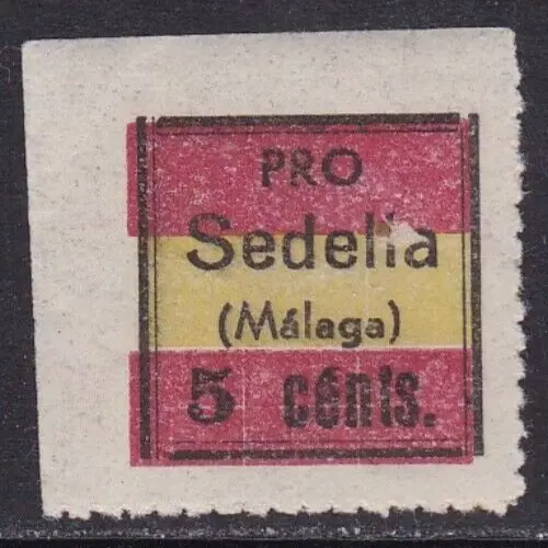 España - Guerra Civil - Malaga - Pro Sedella - 5 Ctmos Negro