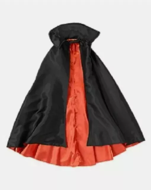 NWT GYMBOREE Black Skull Crossbones PIRATE VAMPIRE CAPE Costume Size XS-S (4-6)