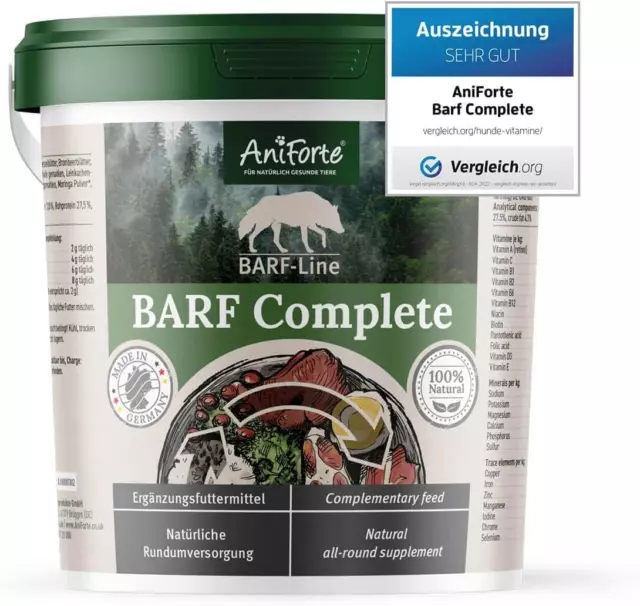 Barf Complete Polvere per Alimentazione Cruda 1Kg - Integratore Barf 100% Natura