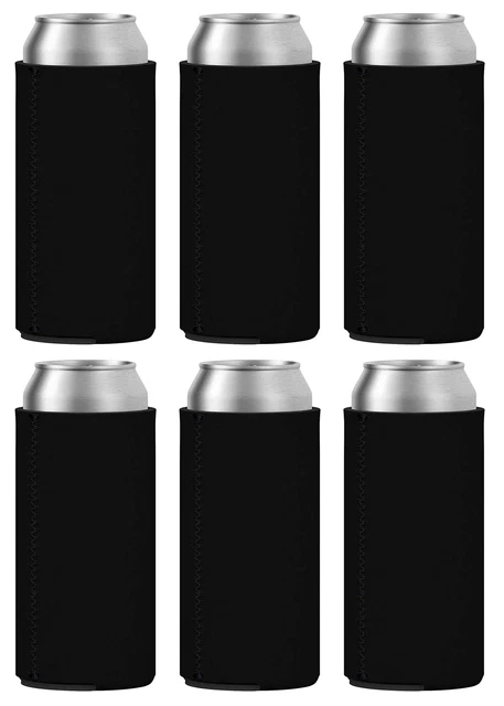 Slim Can Coolers: Neoprene Beer Sleeves, Pack of 9