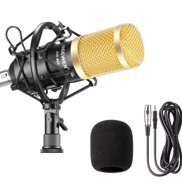 Neewer NW800 Professional Studio Microphone+Shock Mount+Anti-wind Foam Cap