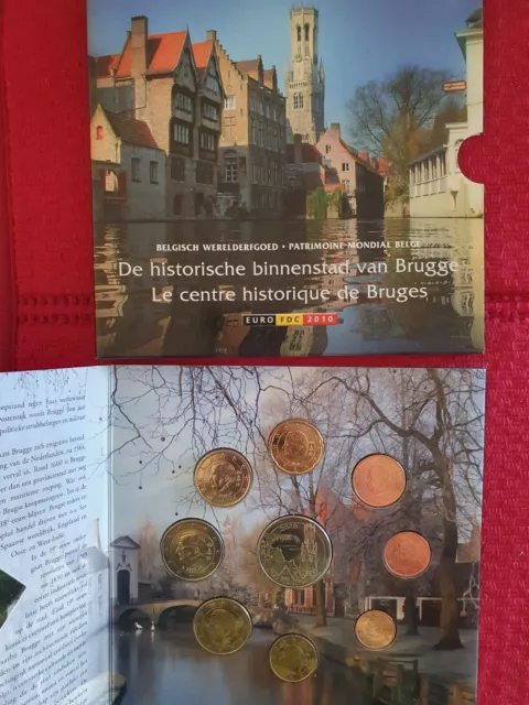 2010  COFFRET BU Belgique "Bruges"   Nationales KMS-Set Belgien "Brügge"