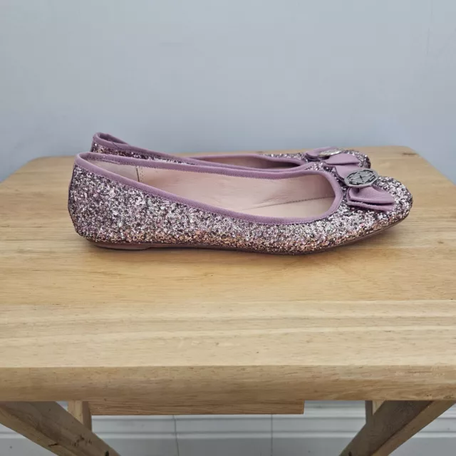 Kate Spade New York Ballet Flat Shoes Rose Pink Glitter Fontana Too Womens 9M
