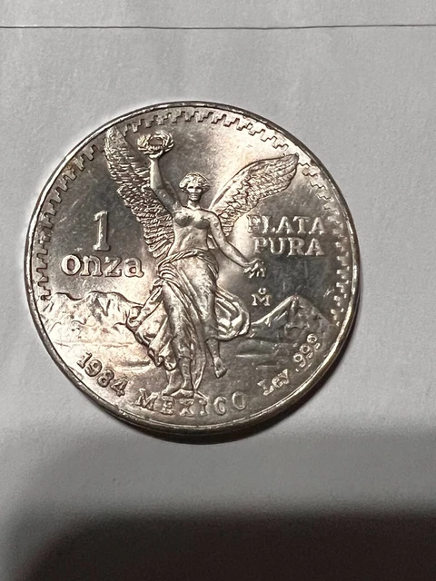 1984 Mo Mexico Silver One oz a 1 Onza .999 Libertad