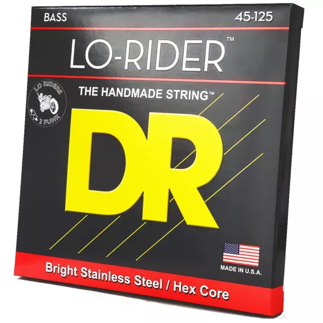DR Strings Lo-Rider - Stainless Steel Hex Core 5 String Bass 45-125 2