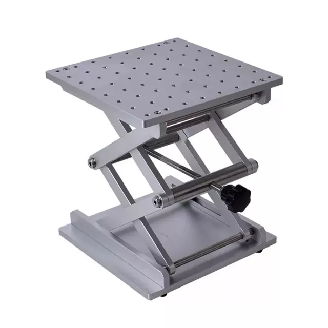 200x200MM Lift Platform Stainless Steel Adjustable Manual Lifting Table 85-330MM