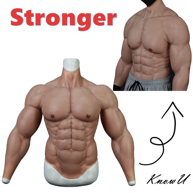 ENHANCED EDITION SILICONE Muscle Suit Fake Muscle Chest For Cosplay ...