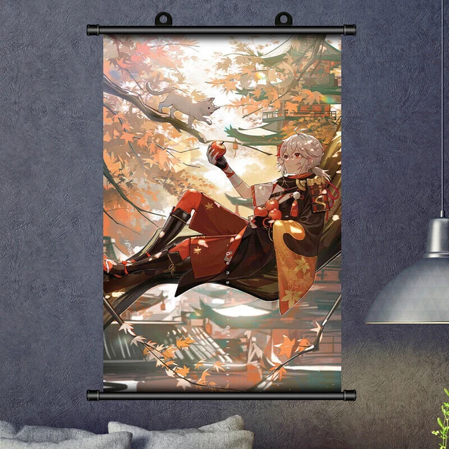 HD PRINT ART Poster Genshin Impact Kaedehara Kazuha Scroll Wall Decor