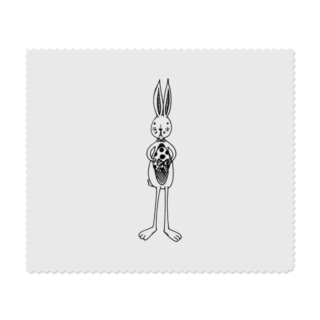 2 paños de limpieza de lentes/gafas de microfibra ""Tall Easter Bunny"" (LC00018873)