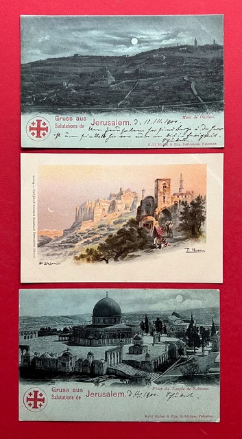 3 x AK Israel 1900 Jerusalem und Bethlehem   ( 120145