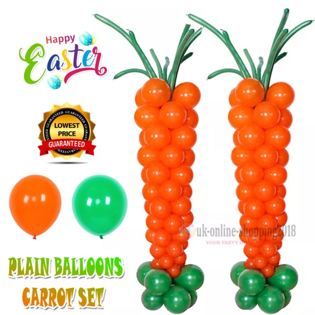 100Pcs Set Carrot Balloons Orange Balloon Easter Decorations for Home Decoration