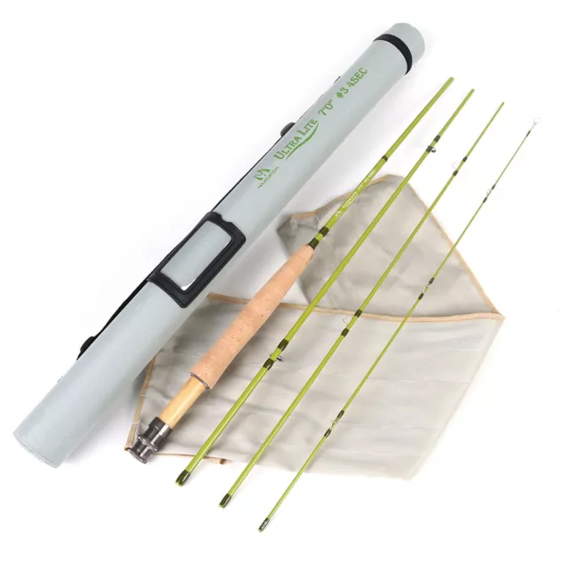 Ultralite Small Streams Fly Fishing Rod 1/2/3WT 6'/6'6"/7'/7'6" Panfish/Trout