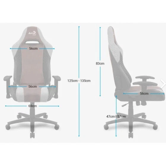 Aerocool Baron Nobility Series Aerosuede Premium Gaming Chair - Iron Black