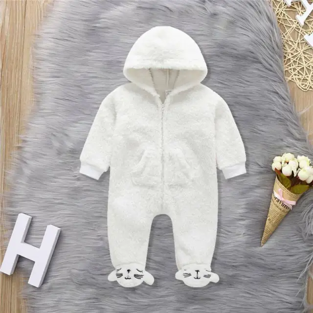 Baby Boy Bodysuit Clothes Outfits Romper Newborn Girl Kids Jumpsuit Bear Hooded/