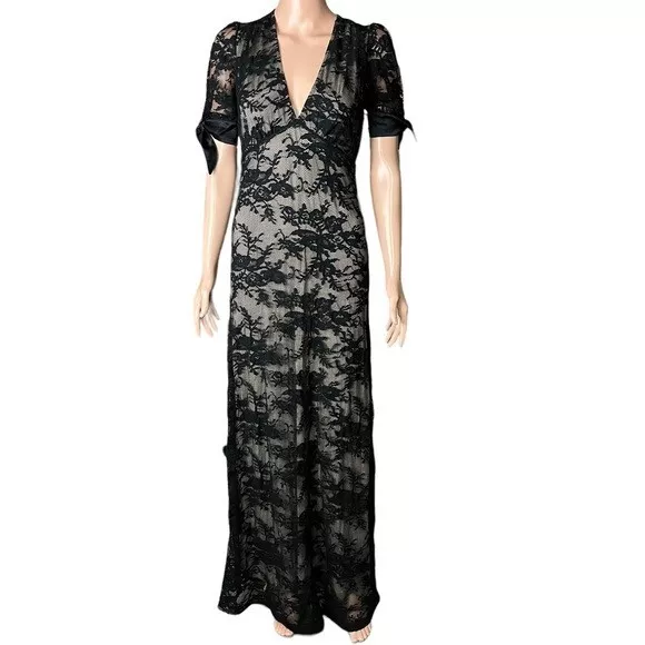 Nightcap Clothing Anthropologie Brand Lace Maxi Dress Goth Witchy Small