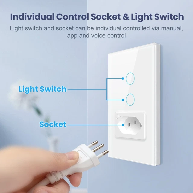 Panneau standard brésilien contrôle intelligent de la lumière pour Tuya pour