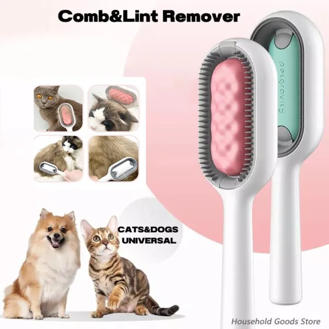 Pet Hair Removal Comb for Dogs Cat Double-sided Disposable Wipes Pet Brush New