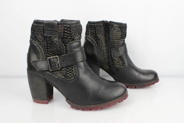 Bottines à brides Cuir noir Karston T 39 Très bon état