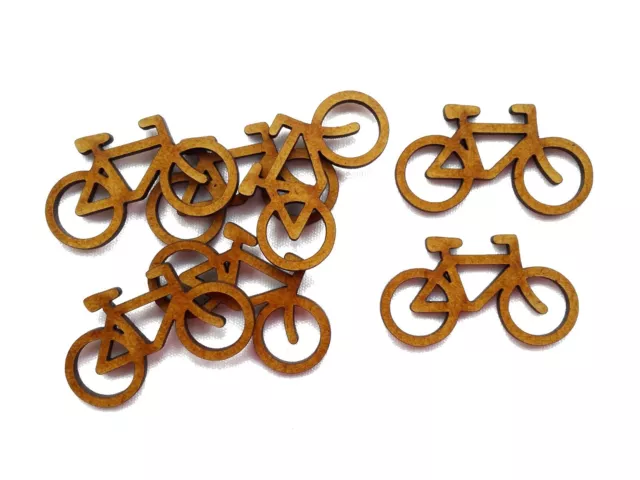 Wooden Mdf Shape Bike Bicycle Ornament Laser Cut Embellishment