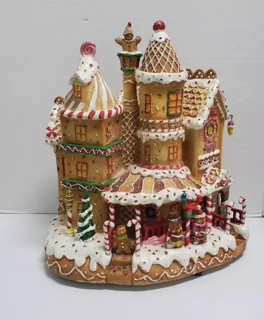 CRACKER BARREL FIBER Optic Gingermint Gingerbread House Christmas ...