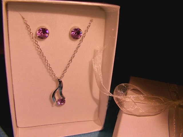 Parure De Bijoux Dolly 2en1 Grand Soleil - Diamant Cz Rouge Rubis 6.5cm - 4 Pièces+