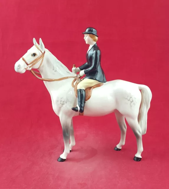 Beswick Horse Figurine Huntswoman Style Two 1730 Grey - 8632 BSK