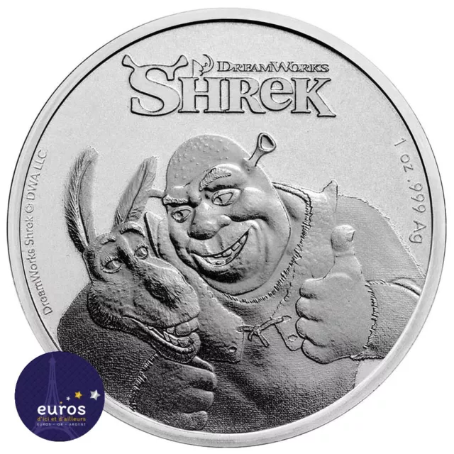 NIUE 2021 - 2$ NZD - Shrek™ - 1oz argent - Premium Bullion Coin