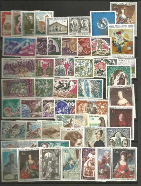 Timbres Monaco Lot Neufs Sans Charniere