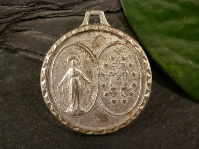 Silberfarbene Pilger Medaille Anhänger Wundertätige Medaille Christophorus