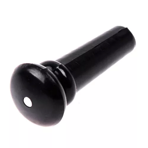 1 Pc Acoustic Guitar End Bridge Pin White Dot Black Unslotted Plastic